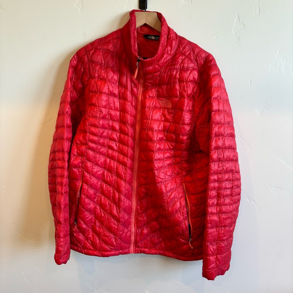 The North Face Thermoball Full Zip Red Jacket Womens size XL